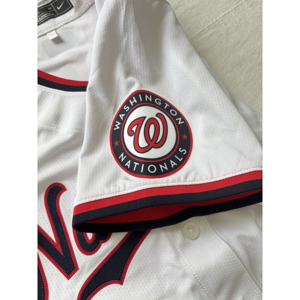 Nike Washington Nationals Youth Small Home White Jersey Small MLB 15 FARMER Nats - Picture 5 of 11
